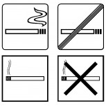Ja / Nein Rauchen Aufkleber